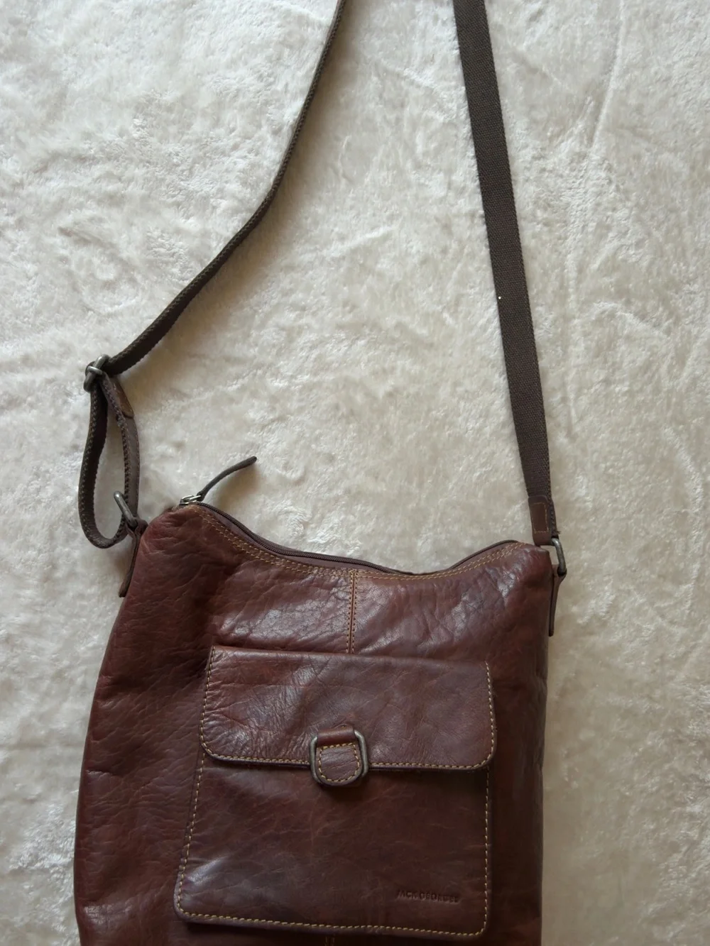 Jack Georges Voyager cross body Messenger Bag | Unisex Bag | Buffalo Leather